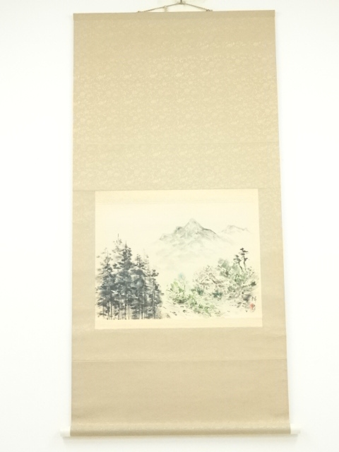 JAPANESE HANGING SCROLL / HAND PAINTED / LANDSCAPE